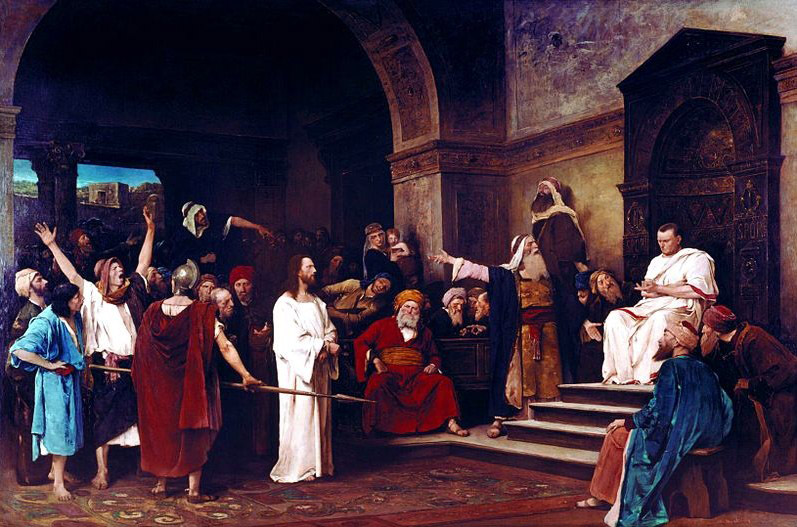 Mihaly Munkacsy Christ in front of Pilate jezus przed pilatem